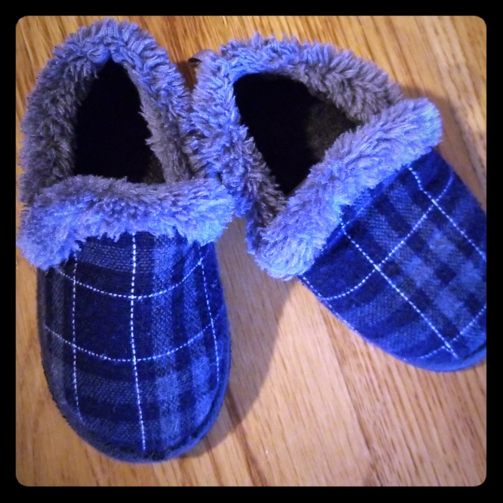 Alpine Blue snd Gray Plaid Infant Sleepers 5-6